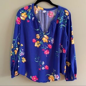 🌻[CLOSET SALE] Old Navy blue floral long sleeve